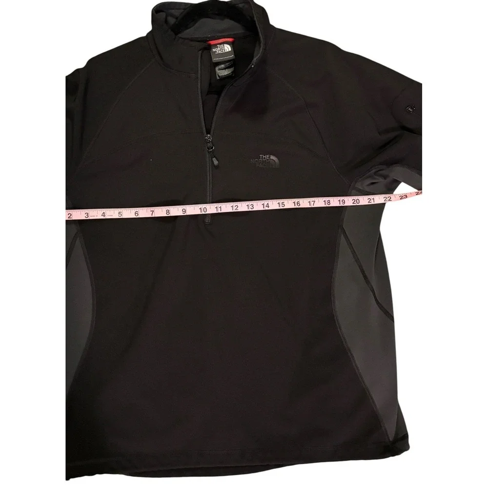 The North Face Jacket Soft Shell 1/4 Zip‎ pullover Men's Large Black